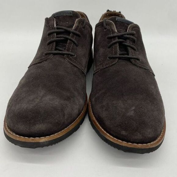Rockport Suede Leather Shoes Mens 10M Dark Brown Ledge Hill Too Oxford V81310‎ main image 4